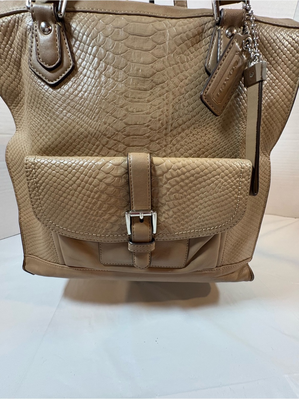 Coach Charlie Python-Embossed Leather Tote — F28723 - Picture 5 of 16
